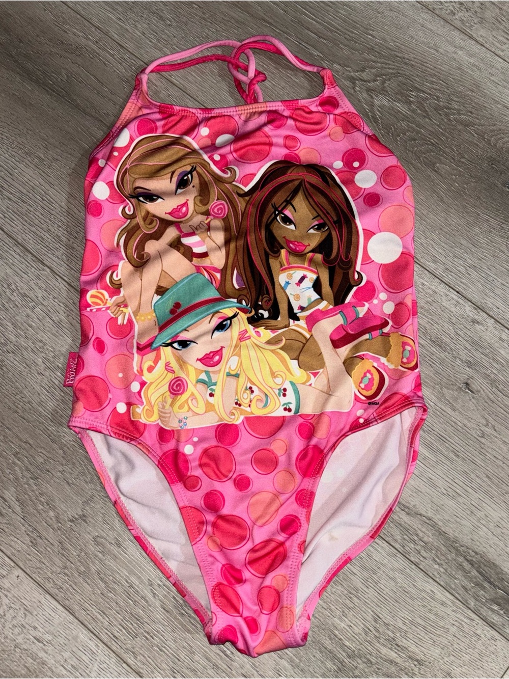 Y2K Bratz Girls Swim Suit Size 7/8 Pink One Piece